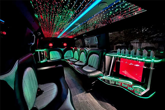 stunning limo interior