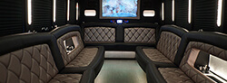 deluxe party bus interior